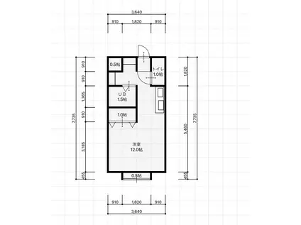 アトリエ(1K/1階)の間取り写真