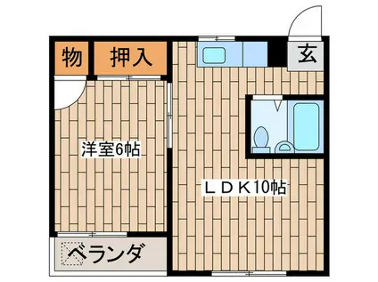 コーポサカイヤ(1LDK/1階)の間取り写真