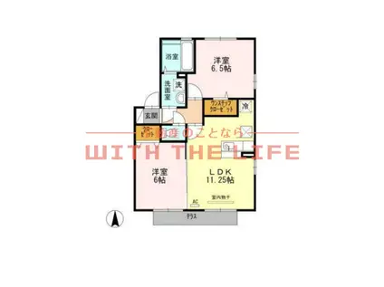 D-ROOM杉町(2LDK/1階)の間取り写真