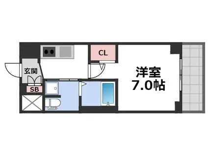 ラシーヌ天王寺町南(1K/5階)の間取り写真