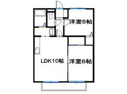 サンライフ新町(2LDK/2階)の間取り写真
