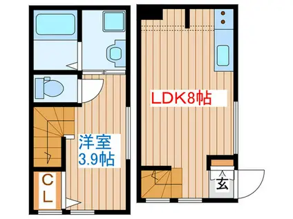 クレストコートI(1LDK/1階)の間取り写真