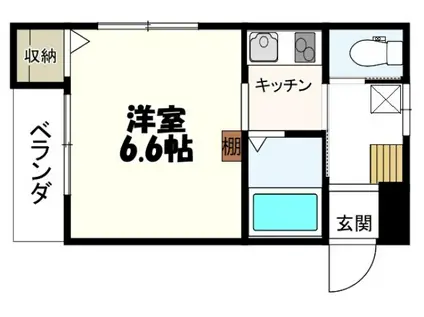 三和ハイツ(1K/1階)の間取り写真