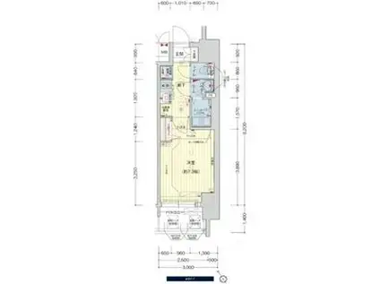 プレサンス新栄リベラ(1K/15階)の間取り写真