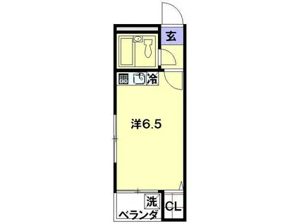 エステートコスモ石神(ワンルーム/1階)の間取り写真