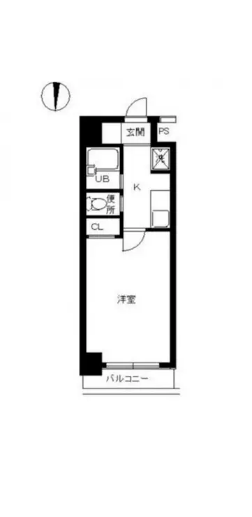 スカイコート銀座東第2 5階階 間取り