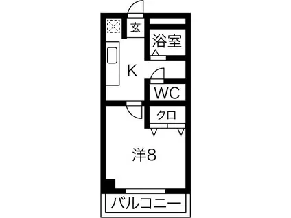 エクセル二村台(1K/4階)の間取り写真