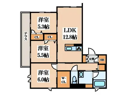 SOAREZO(3LDK/2階)の間取り写真