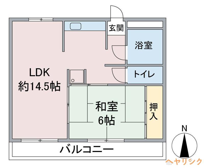 近藤マンション(1LDK/5階)の間取り写真