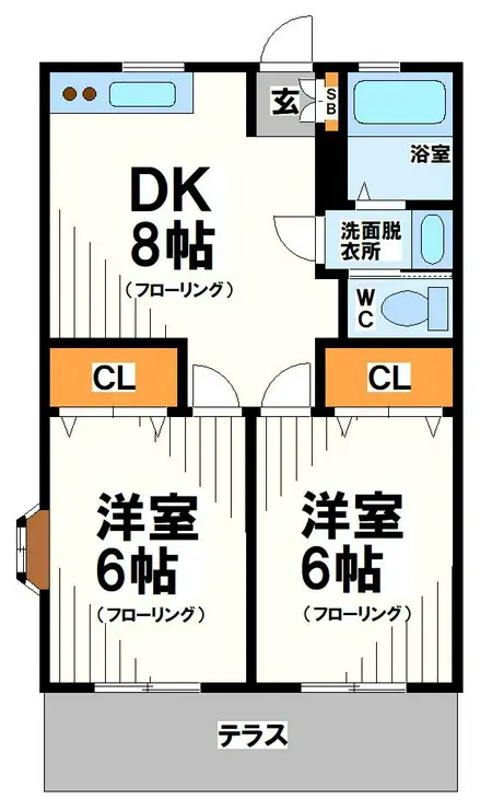 パレスのばら 1階階 間取り