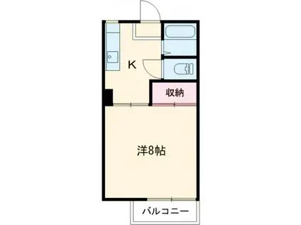 シティパルK(1K/1階)の間取り写真