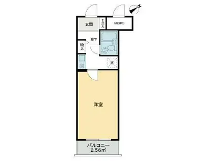 ライオンズマンション東村山第3(1K/4階)の間取り写真