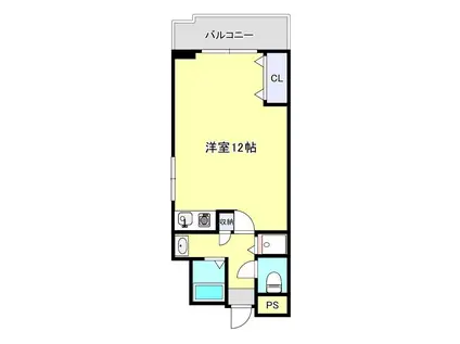 ウイングス神姫(ワンルーム/2階)の間取り写真