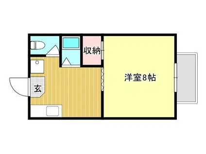 ストークIV(1K/2階)の間取り写真