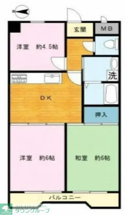 日神パレステージ所沢 5階階 間取り