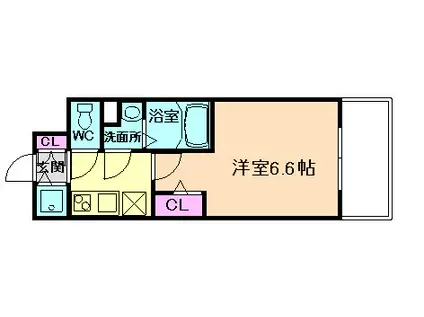 エスリードレジデンス大阪福島イースト(1K/3階)の間取り写真