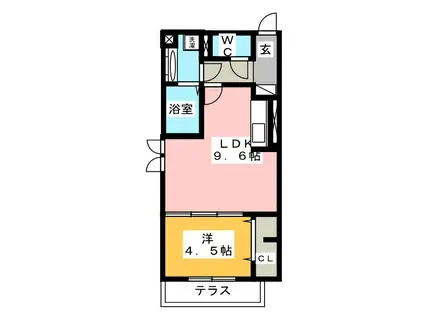 MAISON MINETTE(1LDK/1階)の間取り写真