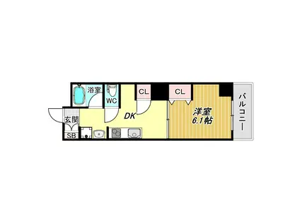 オルフェア我孫子III番館(1DK/4階)の間取り写真