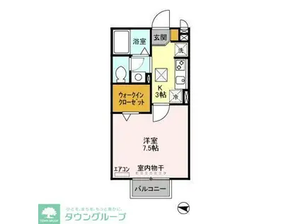 ステラコート(1K/1階)の間取り写真