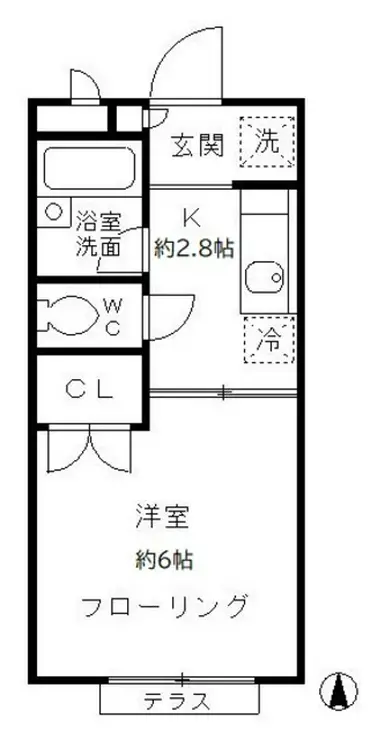 リベール玉川 1階階 間取り