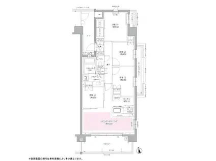 ガーラレジデンス三鷹シャインパークス(4LDK/6階)の間取り写真