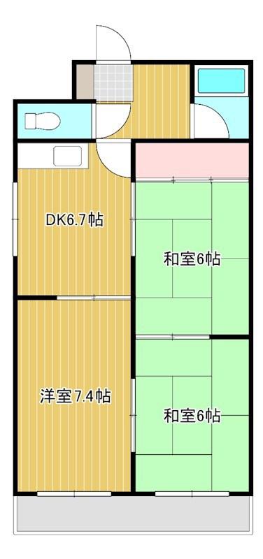 アソルティ伝馬町(3DK/5階)の間取り写真