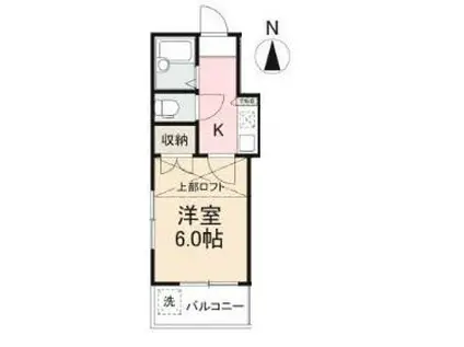 メゾンド春日(1K/2階)の間取り写真