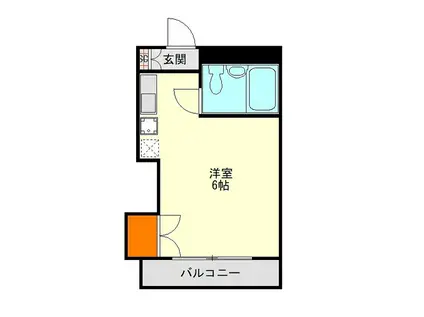 メゾンドリック(ワンルーム/2階)の間取り写真