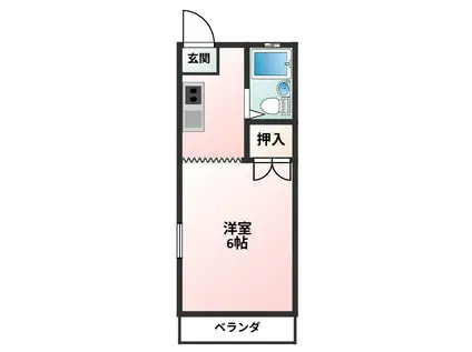 メゾンブリーエ(ワンルーム/2階)の間取り写真