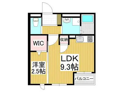 AZUMINO TERRACE(1LDK/2階)の間取り写真