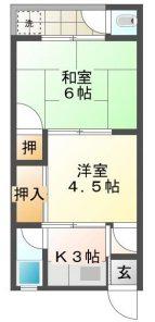 たくみ荘(2K/2階)の間取り写真