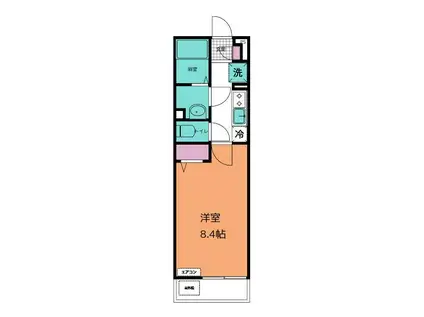 リブリ・リッツハウス藤崎(1K/3階)の間取り写真