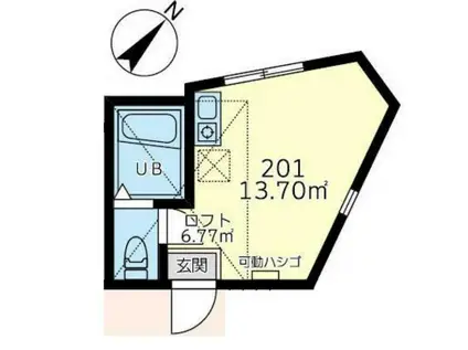 ユナイト保土ヶ谷プレビシート(ワンルーム/2階)の間取り写真