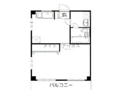 ヴィラセレーナ中野(1K/4階)の間取り写真