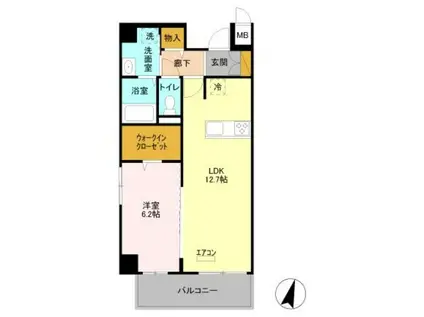 グランヴレーユ(1LDK/5階)の間取り写真