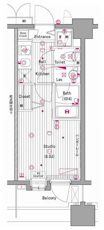 グランド・ガーラ横濱元町 6階階 間取り