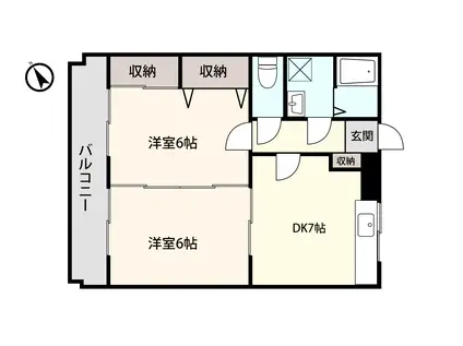 アシスト上田マンション(2DK/3階)の間取り写真