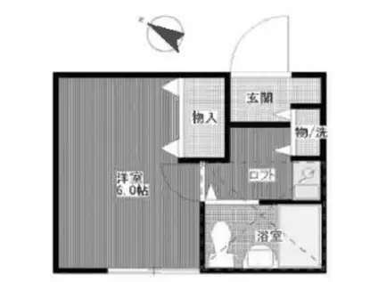 プチフォーレ(1K/1階)の間取り写真