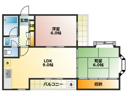 ラ・フォーレ桜台(2DK/3階)の間取り写真