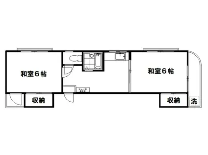 ちとせマンション(2K/4階)の間取り写真