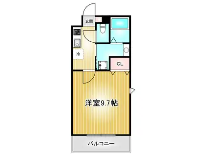 THE BRICKS(1K/9階)の間取り写真