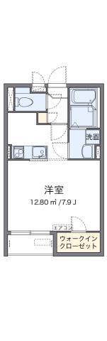 クレイノ畑山II(1K/2階)の間取り写真