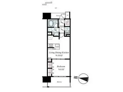 プレサンスグラン丸の内(1LDK/10階)の間取り写真
