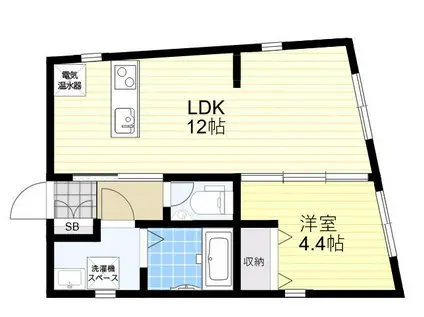 グランシアター ネオ トキワ(1LDK/4階)の間取り写真
