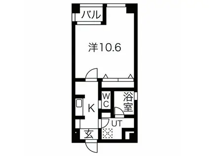 フラシア新栄町(1K/2階)の間取り写真