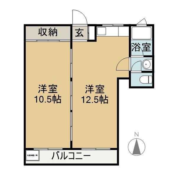 プレシャスビル(1LDK/3階)の間取り写真