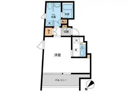 FLEG赤坂(1K/5階)の間取り写真