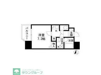 エコロジー栄レジデンス(1K/13階)の間取り写真