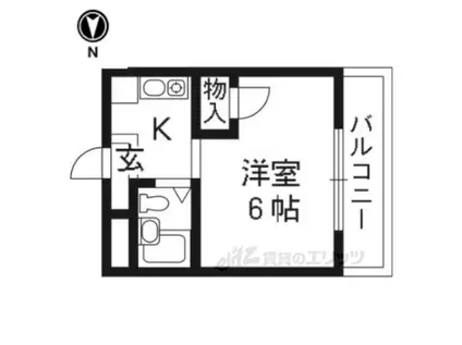 ブルーマウンテン(1K/4階)の間取り写真