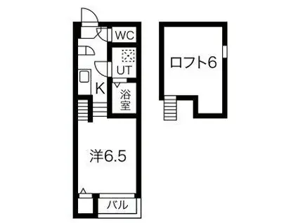 アインスグリュック(1K/1階)の間取り写真
